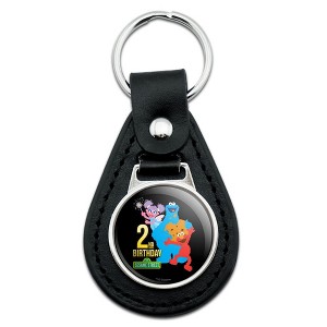 Sesame Street Sesame Street 2nd Birthday Black Leather Keychain - 1 of 4