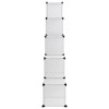 vidaXL Storage Cube Organizer with Cubes Stackable Organizer Modular Shelf PP - Transparent 61" x 12.6" x 60.4" - 4 of 4