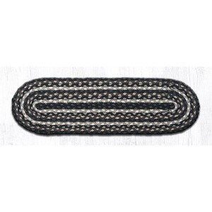 Earth Rugs Mocha/Frappuccino Oval Stair Tread 27"x8.25" Durable Eco-Friendly Rug - 1 of 3