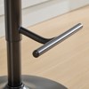 HDZNVF Set of 2 Retro PU Swivel Barstools Adjusatble Seat Height from 26-33 Inch - 2 of 4