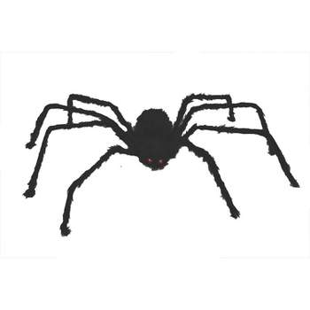Fun World Poseable Hairy Spider Halloween Decoration - 50 in - Black