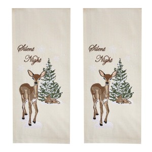 Park Designs Silent Night Brown Dishtowel Set Of 2 - 1 of 4