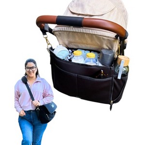 Deluxe Stroller Caddy Organizer – Insulated, Machine-Washable with Crossbody Strap, Storage Pockets & Luggage Sleeve – by Sarah Wells - 1 of 4