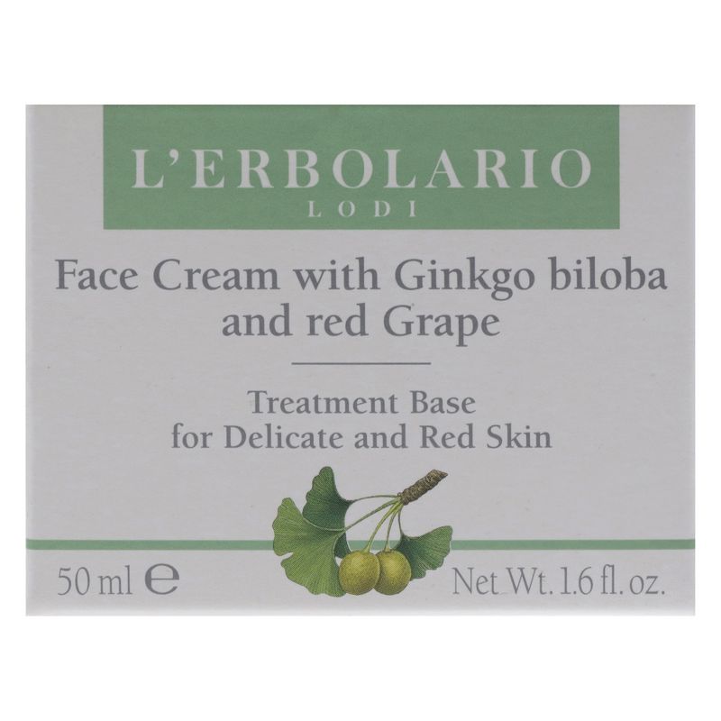 Face Cream with Ginkgo Biloba and Red Grape by LErbolario for Unisex - 1.6 oz Cream, 6 of 8