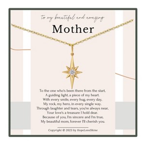 HOPE LOVE SHINE North Star Necklace for Mom – Gift of Guidance & Gratitude, Mother’s Day Jewelry Gold or Silver - 1 of 1