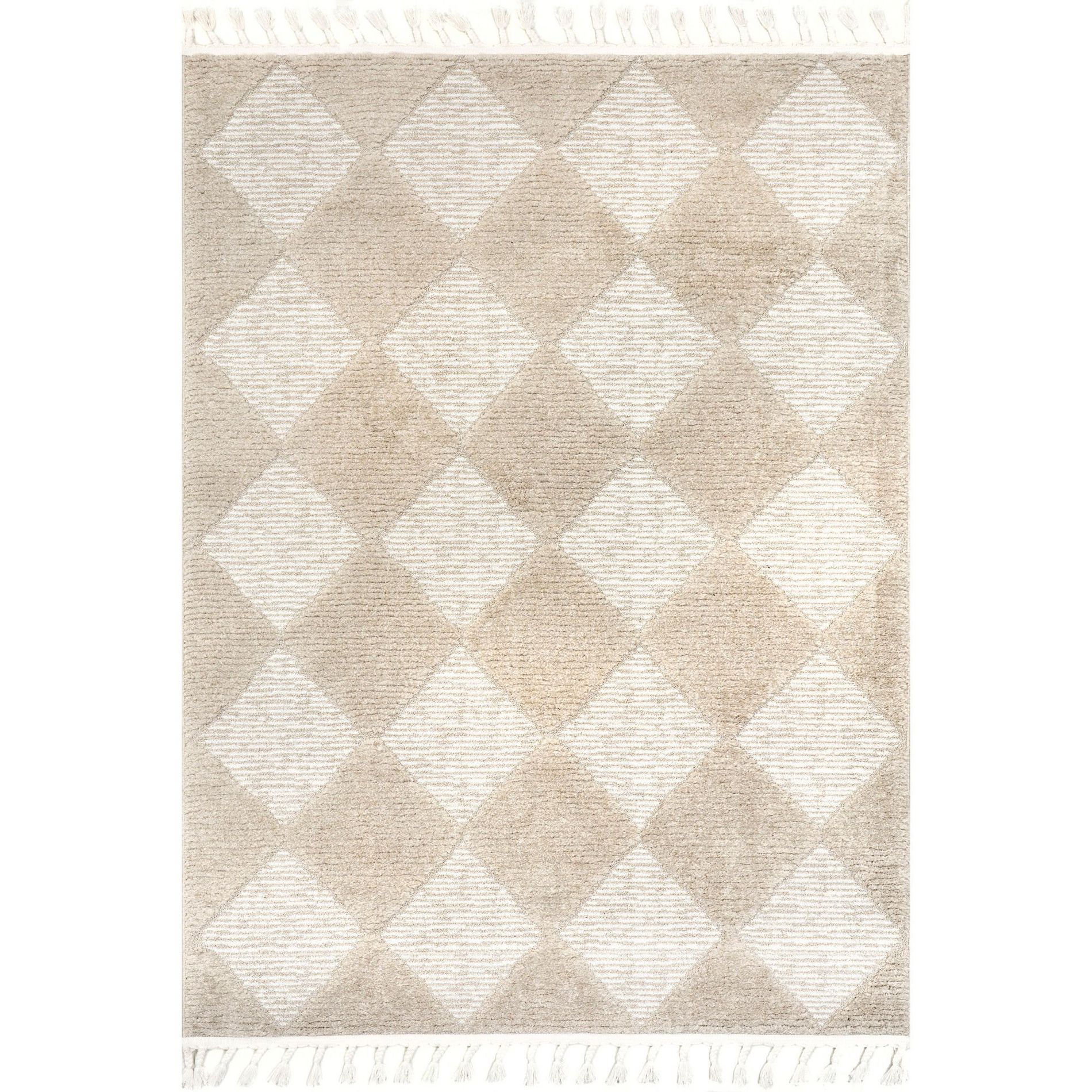 Nuloom Marissa Trellis 4x6 Indoor Area Rug for Living Room Bedroom Dining Room Kitchen, Beige/Ivory