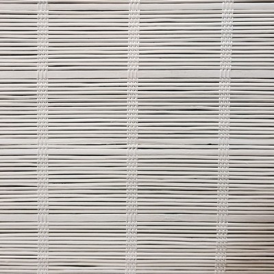 Cordless White Bamboo Roman Shades 31" x 64"