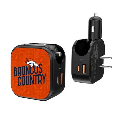 Denver Broncos 2024 Edition 18-Watt 2 in 1 USB A/C Charger