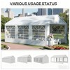 ORRD 10x20 FT White Party Tent, Heavy Duty Wedding Canopy with Waterproof & UV Protection, Large Outdoor Event Shelter for BBQ - 4 of 4