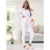 INSPIRE CHIC Women's Thermal Underwear Sets Long Sleeve Shirt with Leggings Cold Winter Base Layer Pajamas Set - 3 of 4