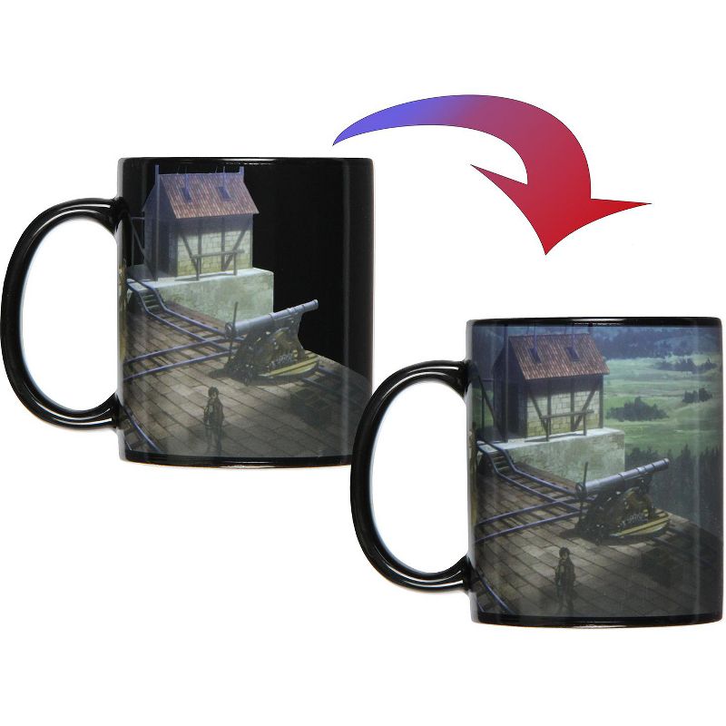 Attack On Titan Anime Colossal Titan Heat Reactive Color Changing Mug Coffee Cup Black, 4 of 5