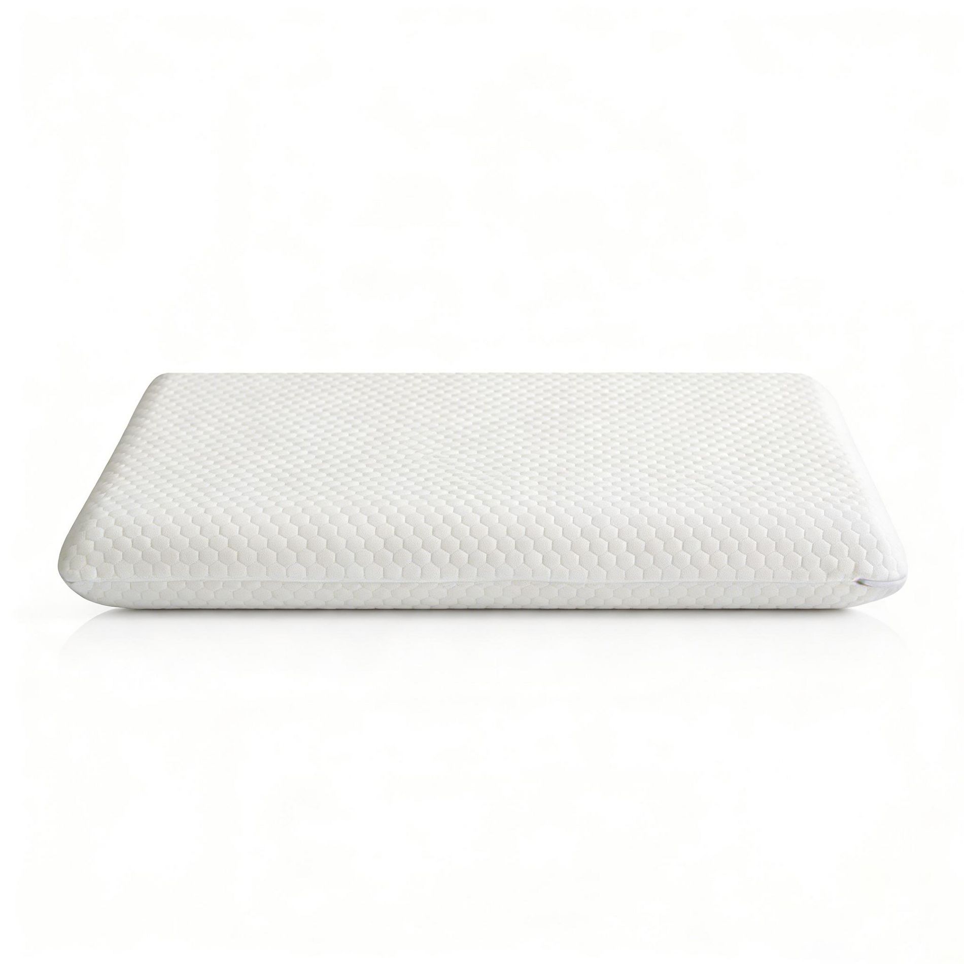Dyonery Ultra Thin Memory Foam Pillow for Back & Stomach Sleepers, Ergonomic Design, Pressure Relief, Hypoallergenic, Machine Washable Cover