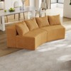 KWPZQEB Curved Sectional Sofa, Symmetrical Modular Semi Circular Sofa with Pillows, Corduroy Corner Sofa for Living Room, No Assembly Needed - 2 of 4