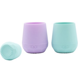 WeeSprout Silicone Baby Training Cups - Set of 2 Soft Silicone Cups - 2 oz Open Cup for Baby 6+ Months - Non-Slip Grip, Weighted Base - 1 of 4
