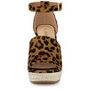 Allegra K Women's Espadrilles Platform Wedges Ankle Buckle Strap Sandals - 2 of 4