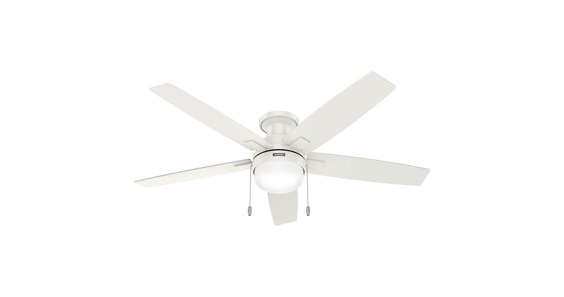 Hunter Fans 52" Anisten Lighted Ceiling Fan Fresh White Finish with Integrated LED Light Kit