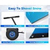 Garvee Snow Shovel with Wheels for Driveway,Adjustable Snow Pusher with 5-Position Angle & Height Handle - 3 of 4