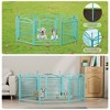 Gulches Black Collapsible Dog Playpen with 8 Micro - Arched Heavy Duty Panels 24" H, Indoor/Outdoor Use for Large, Medium & Small Breeds - 3 of 4