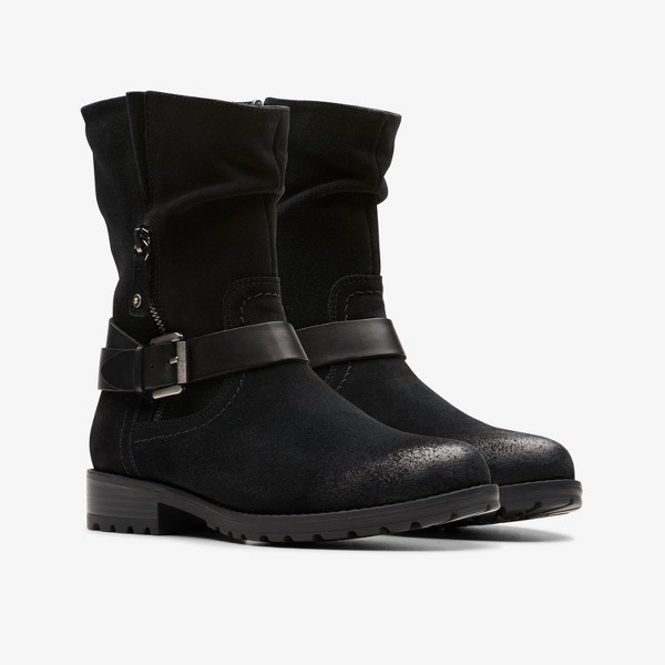 Botas de gamuza negra para mujer Clarks Nissini Pearl 5