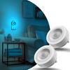 DORESshop 0.6W Motion Sensor Integrated LED Night Light, Ice Blue, White, Plug-in, 2-Pack - 2 of 4