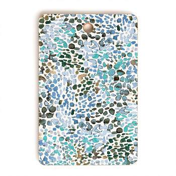 Ninola Design Blue Speckled Painting Watercolor Stains Cutting Board - Deny Designs