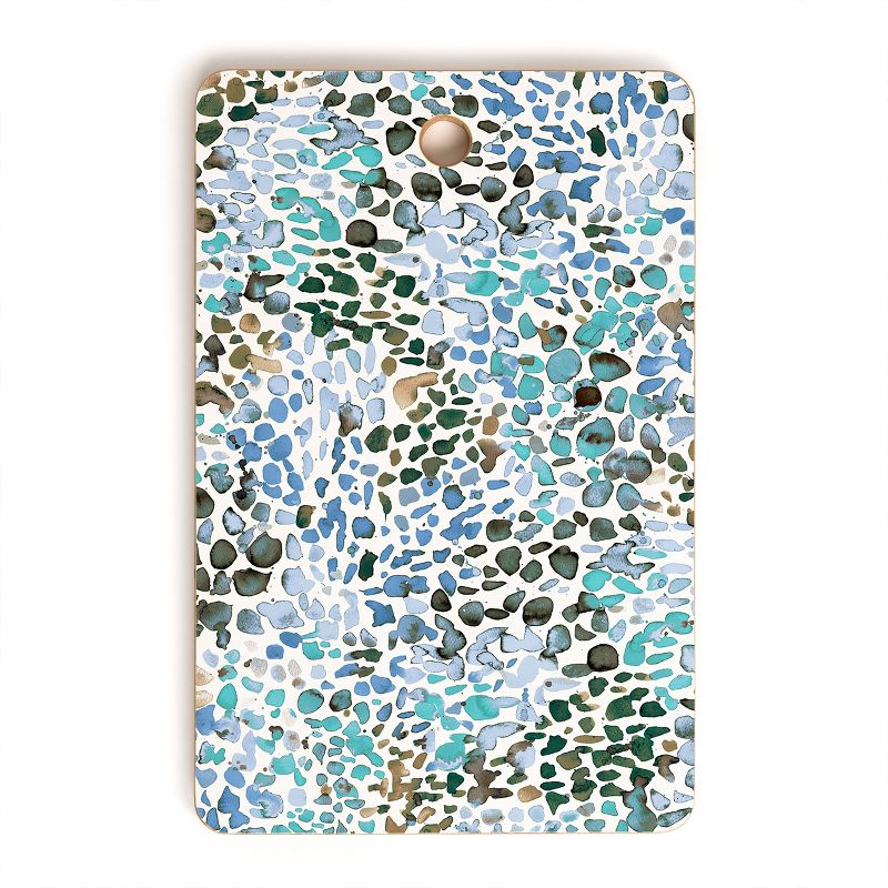 Ninola Design Blue Speckled Painting Watercolor Stains Cutting Board - Deny Designs, 1 of 4