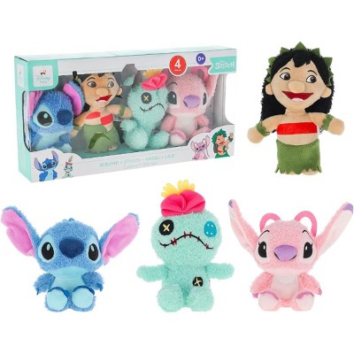 Disney Baby Lilo & Stitch 4 Piece Cuteeze Stuffed Animal Gift Plush Set, Lilo, Stitch, Angel & Scrump