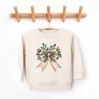 The Juniper Shop Holly Leaves Coquette Toddler Graphic Sweatshirt