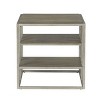 Syemin End Tables Two-tier Storage Shelf Small Side Table Tall Nightstand for Living Room End Table with Shelf for Small Space, Brown, 22"*24"*24" - 2 of 4