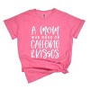 Simply Sage Market A Mom Who Runs On Caffeine And Kisses Garment Dyed Tee - 2 of 4
