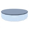 Funsicle 20' x 48" Oasis Round Frame Above Ground Swimming Pool Outdoor Backyard Summer Set with 20' Secure Debris Pool Cover, Dark Herringbone - 2 of 4