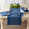 DII Stripe Tassel Placemat Set 4 Piece, Navy & Off-White, 13x19" - 3 of 4