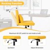 Okak Modern Adjustable Armless Home Office Desk Chair with Criss Cross  Legs,Velvet/Linen Swivel Task Chair for Office,Study,Studio - 4 of 4