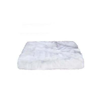 Natural Classic Rabbit Throw | White | 50"x60"