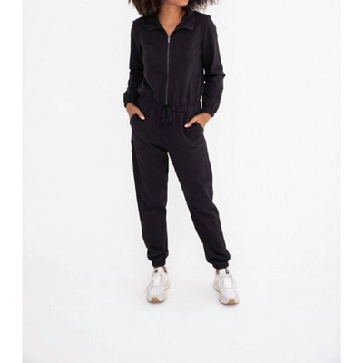 Women's Long Sleeve Utility Style Jumpsuit - mono b
