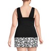 Lands' End Women's Chlorine Resistant Cap Sleeve High Neck Tankini Swimsuit Top - 2 of 4