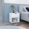 NicBex 14.6''Nightstand with Drawer and Bottom Shelf Mid Century Side Table Stand by Sofa Bedside Table for Bedroom,Living Room - 2 of 4