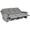 HOMCOM Recliner Sofa Couch with Easy Pull Handles and Adjustable Footrest, 3 Seater Sofa Modern Couch - 4 of 4