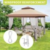 Pop Up Gazebo, Outdoor Canopy Tent with Mosquito Netting, Pop Up Canopy Tent with Curtains/Adjustable Height/Wheeled Carrying Bag - 3 of 4