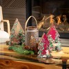 10"H, 12"H & 14"H Sullivans Christmas Deer Tabletop Christmas Trees Set of 3, Multicolor, Indoor Christmas Decor - 4 of 4