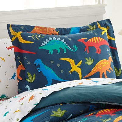Jurassic Dinosaurs Blue Microfiber Twin Bedding Set
