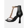 Real Gem T Strap Chain Detail Sandals - 2 of 4