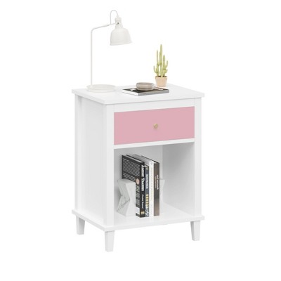 Children's Solid Wood Style Nightstand with Large-Capacity Storage and Stable Support, Easy to Install