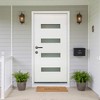 Wooakway 36"W × 80"H 4-Lite Exterior Frosted Glass Prehung Front Entry Door Primed Interior Fiberglass Entrance Door - 3 of 4