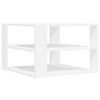 vidaXL Coffee Table White Engineered Wood Small Coffee Table Square - White - 4 of 4