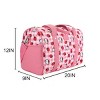 Hello Kitty Character & Strawberries All-Over Print Pink Plaid 20" Duffel Bag - 4 of 4