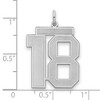 Black Bow Jewelry Sterling Silver, Jersey Collection, Large Number 18 Pendant - 2 of 4