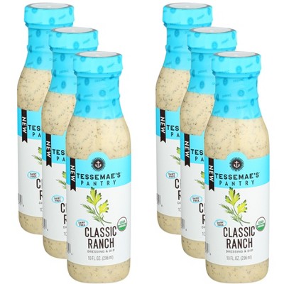 Tessamae's Organic Classic Ranch Dressing & Dip  - 10 fl oz (Case of 6)