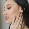 Skinny Midi Crystal Bar Earrings in Gold, Rose Gold, Silver - Honeycat - 2 of 4