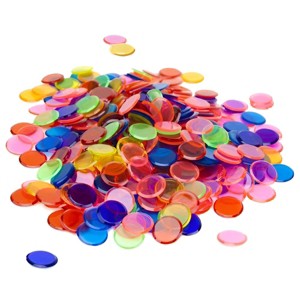 Slickblue Translucent Bingo Chips, Smooth Edge, Game Tokens, Multiple Colors, 3/4-Inch, 300 or 1000 Count - 1 of 3